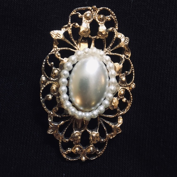 Gold & pearl brooche! - Picture 3 of 4